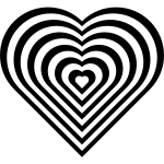 geometric zebra heart